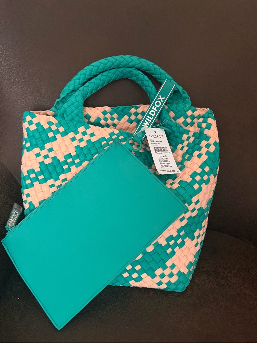Wildfox Woven Tote with Matching Pouch